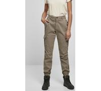 Urban Classics Pantalones de mujer Pantalones cargo de cintura alta para mujer Topo suave 28