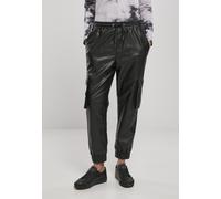 Urban Classics Pantalones de mujer Pantalones cargo de piel sintética negros L