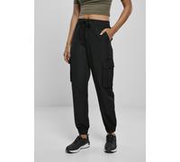 Urban Classics Pantalones de mujer Pantalones cargo de sarga de viscosa negros L