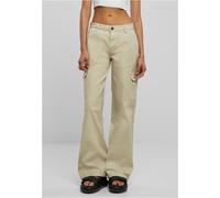 Urban Classics Pantalones de mujer Pantalones cargo vaqueros rectos de cintura alta para mujer 30