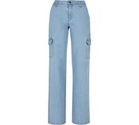 Urban Classics Pantalones de mujer Pantalones cargo vaqueros rectos de cintura alta para mujer 32