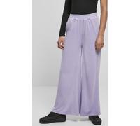 Urban Classics Pantalones de mujer Pantalones de cintura alta rectos de terciopelo Lavanda L