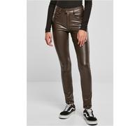 Urban Classics Pantalones de mujer Pantalones de mujer de cuero sintético de cintura media 27