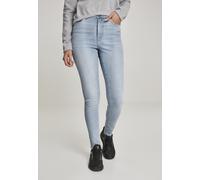 Urban Classics Pantalones de mujer Pantalones pitillo de cintura alta para mujer Authentic Wash Blue W27-L30