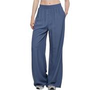 Urban Classics Pantalón ancho de viscosa para mujer XS