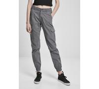 Urban Classics Ladies High Waist Cargo Pants, Pantalones, Mujer, Gris (Light Shadow), 28