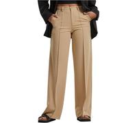 Urban Classics Pantalones plisados anchos para mujer, Union Beige, 32 Grande