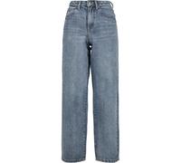 Urban Classics Pantalones vaqueros 90'S Wide Leg de cintura alta para mujer teñidos de azul claro lavado 27