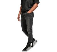 Urban Classics Pantalones Vaqueros Ajustados con Cremallera para Hombre, Producto Lavado en Negro., 32W