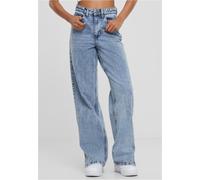 Urban Classics Pantalones vaqueros de mujer pierna ancha Slit Denim 28