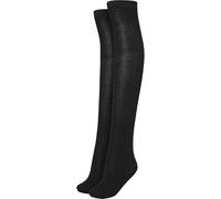 Urban Classics Par de Calcetines Altos Chica Mujer Calcetines hasta Rodilla Negro/Gris-Negro EU 36-39