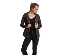 Urban Classics Parka básica de algodón para mujer, verde oliva, L