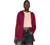 Urban Classics Parka Mujer Felpa Mujer Capucha con Cremallera Negro Rippbündchen Regular