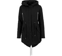 Urban Classics Parka Mujer Sherpa Forrada de Algodón Mujer Chaqueta de Invierno Negro