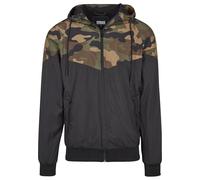 Urban Classics Pattern Arrow Windrunner Chaqueta, Blk/Woodcamo, S para Hombre