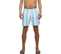 Urban Classics Pattern Swim Shorts Bañadores Ajustados para Hombre, Balticbluebarstripe, XXXXL