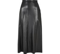 Urban Classics Piel sintética Midi Skirt Falda, Negro, S para Mujer