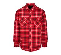 Urban Classics Plaid Quilted Shirt Jacket Red/black Talla: S | Chaquetas Outlet | Unisex | Rojo