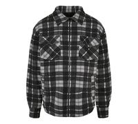 Urban Classics Plaid Teddy Lined Hombre Chaqueta de Invierno negro-blanco L 100% poliéster