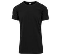 Urban Classics Pleat raglán té Camiseta, Negro (Black 7), L para Hombre