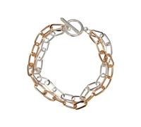 Urban Classics Pulsera bicolor Mujer Pulsera Dorado/Plateado L-XL Hierro