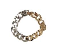 Urban Classics Pulsera Heavy Two-Tone Mujer Pulsera Plateado