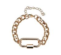 Urban Classics Pulsera unisex de gran tamaño con cierre de rosca de metal, bisutería para hombres y mujeres, en oro y plata, longitud 18 cm o 21 cm, L/XL, Hierro, Sin piedras preciosas