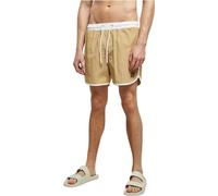 Urban Classics Retro Bañadores Ajustados para Hombre, White/Union Beige, XL