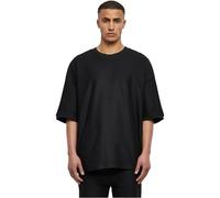 Urban Classics Rib Terry Boxy-Té Camiseta, Negro, L para Hombre