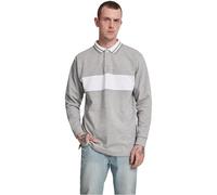 Urban Classics Rugby Panel Shirt, Camiseta Hombre, Gris (Grey/White 01219), Small