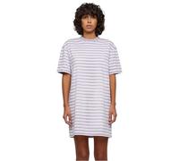 Urban Classics Señoras de Gran tamaño Rayas Vestido de té de Las Mujeres Vestido Corto Negro/Blanco básicos, Blanco/Dustylilac, M