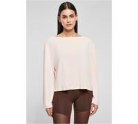 Urban Classics Señoras Modal corto Bateau escote Longsleeve Pink XS
