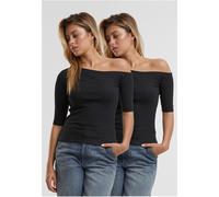 Urban Classics Señoras Orgánica Asymmetric Rib Tee 2-Pack TB7096A XL