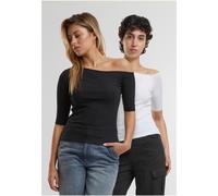 Urban Classics Señoras Orgánica Asymmetric Rib Tee 2-Pack TB7096A XL