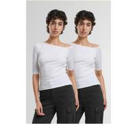 Urban Classics Señoras Orgánica Asymmetric Rib Tee 2-Pack TB7096A XL