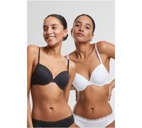 Urban Classics Señoras sujetador wit Underwire Señoras Basic Cotton Sujetador de encaje 2-Pack TB7653A 75A