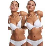 Urban Classics Señoras sujetador wit Underwire Señoras Basic Cotton Sujetador de encaje 2-Pack TB7653A 80B