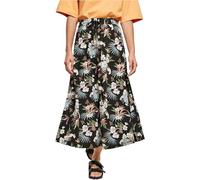Urban Classics Señoras Viscose Midi Skirt Falda Mujer, Black Tropical, 3XL