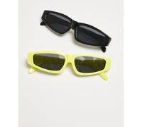 Urban Classics Songafas de sol Gafas de sol Lefkada 2-Pack Neonamarillo/Negro