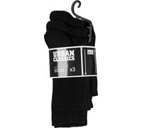 Urban Classics Sport Socks 3-Pack Hombre Calcetines Negro 80% algodón, 17% poliester, 3% elastán