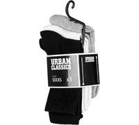 Urban Classics Sport Socks 3-Pack Hombre Calcetines Negro 80% algodón, 17% poliester, 3% elastán