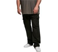 Urban Classics Pantalones cargo Straight Leg para hombre Negro 100% algodón Ancho W36L34