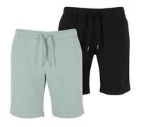 Urban Classics Stretch Sarga Joggshorts 2-Pack Corto Hombres Deportivos Algodón