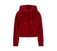 Urban Classics Ladies Oversize Short Teddy Hoody Capucha, Rojo (Burgundy 00606), Medium para Mujer