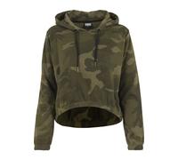 Urban Classics Ladies Camo Cropped Hoody-Sudadera con capucha Mujer Olive Camo X-Small