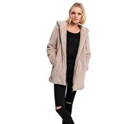 Urban Classics Chaqueta Sherpa para Mujer Sudadera con Capucha, Arena, XL