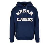 Urban Classics Sudadera con Capucha con Estampado Universitario, Azul Marino, M para Hombre
