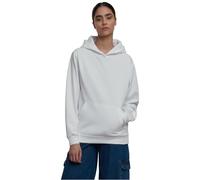 Urban Classics TB7431-Ladies Loose Light Brushed Fleece Hoody Hooded Sweatshirt, White, S Women's