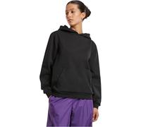 Urban Classics TB7431-Ladies Loose Light Brushed Fleece Hoody Hooded Sweatshirt, Black, L Women's