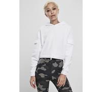 Urban Classics Sudadera con capucha Ladies Short Worker Hoody White XS